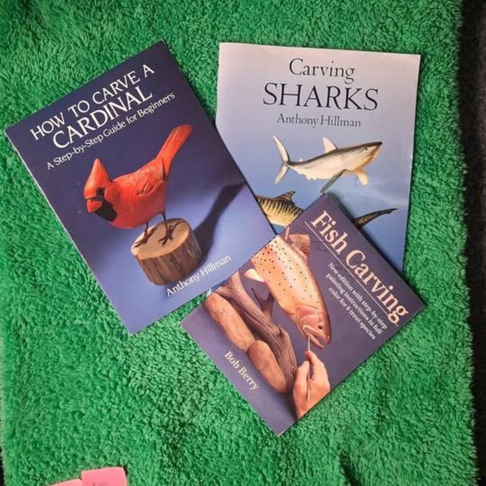 Wood Carving Books - Cardinal Sharks Fish